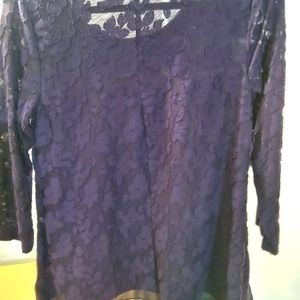 Grape colored tunic top. Length approx 28 in small